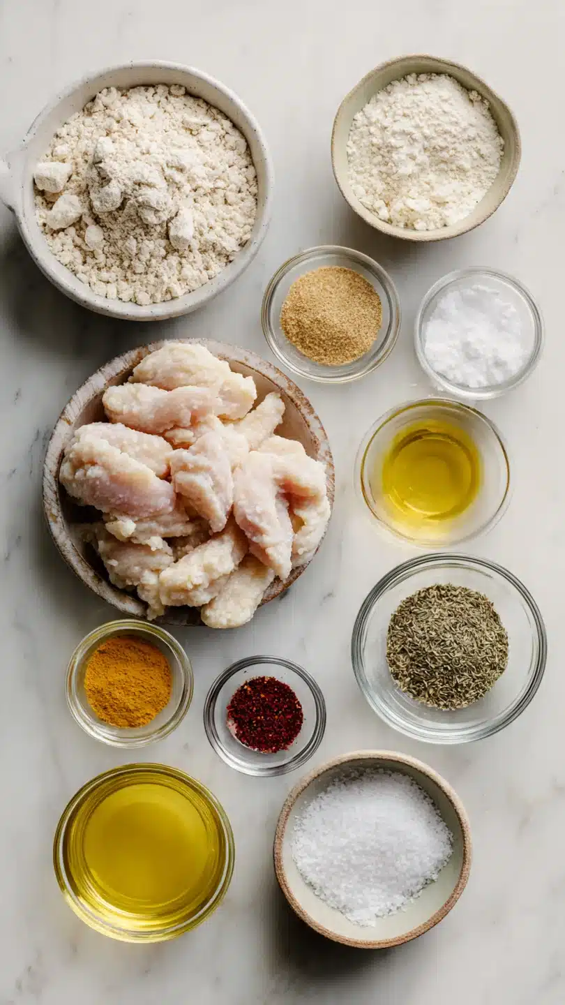 Crispy Homemade Baked Chicken Tenders ingredients