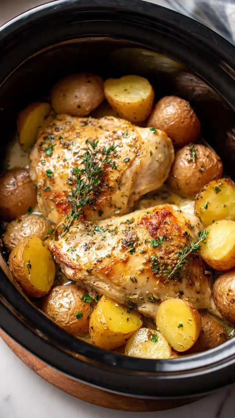 Garlic Parmesan Crockpot Chicken and Potatoes - Image 3