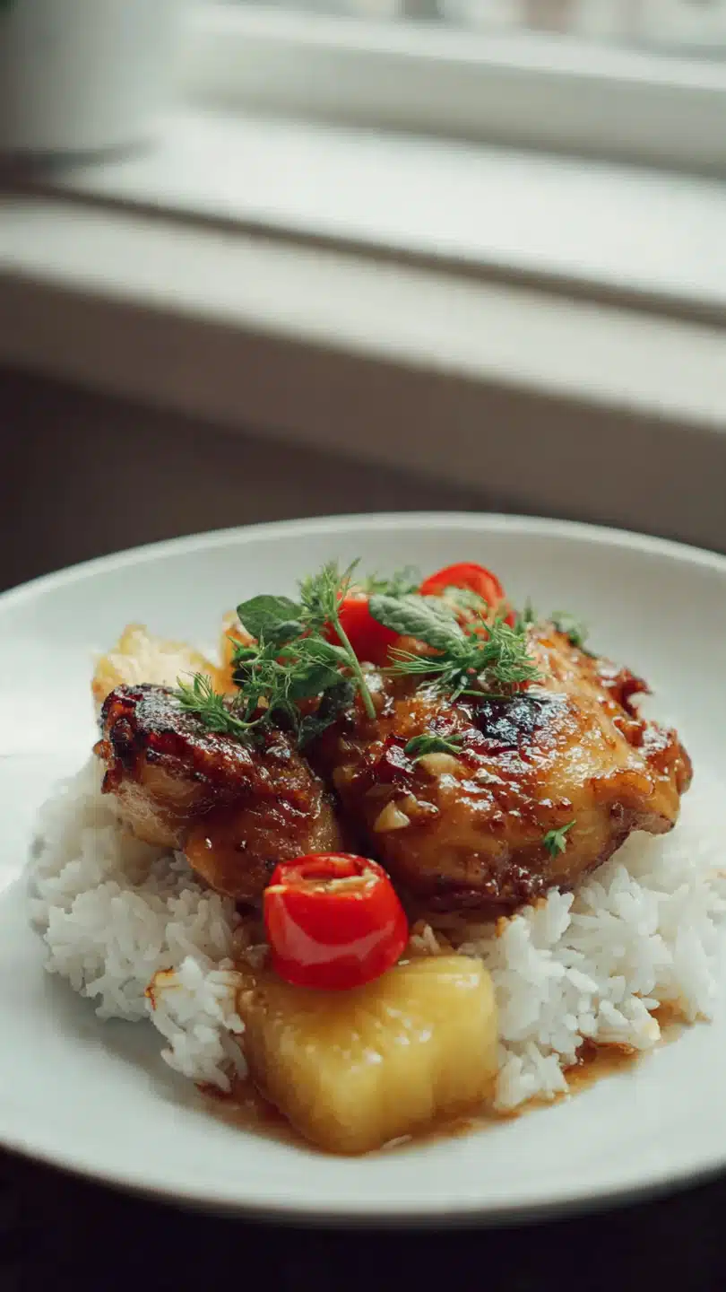 pineapple chicken and rice - Image 3