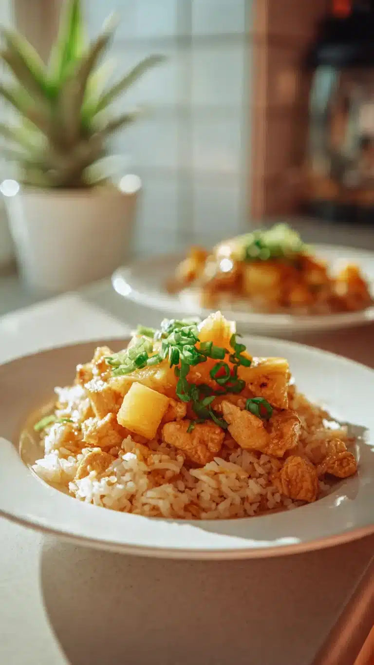 pineapple chicken and rice - Image 1